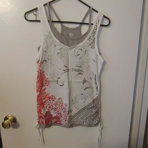 NWOT Tank top with side ties